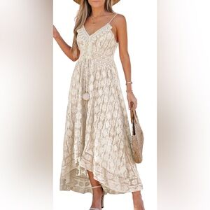 Cupshe Ariya V-neck Lace Up Slip Women’s Dress  size S  NWT